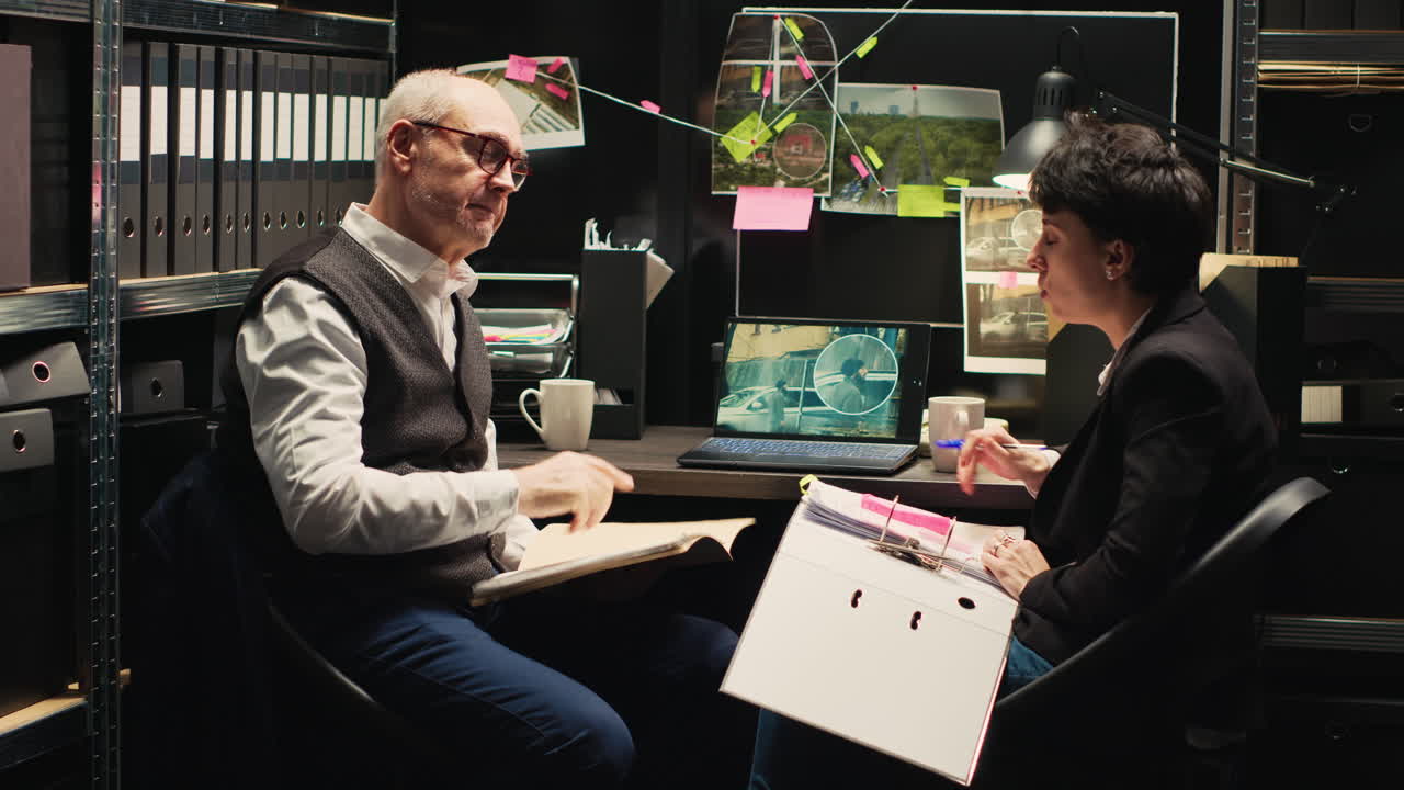 사무실에서 경찰 수사