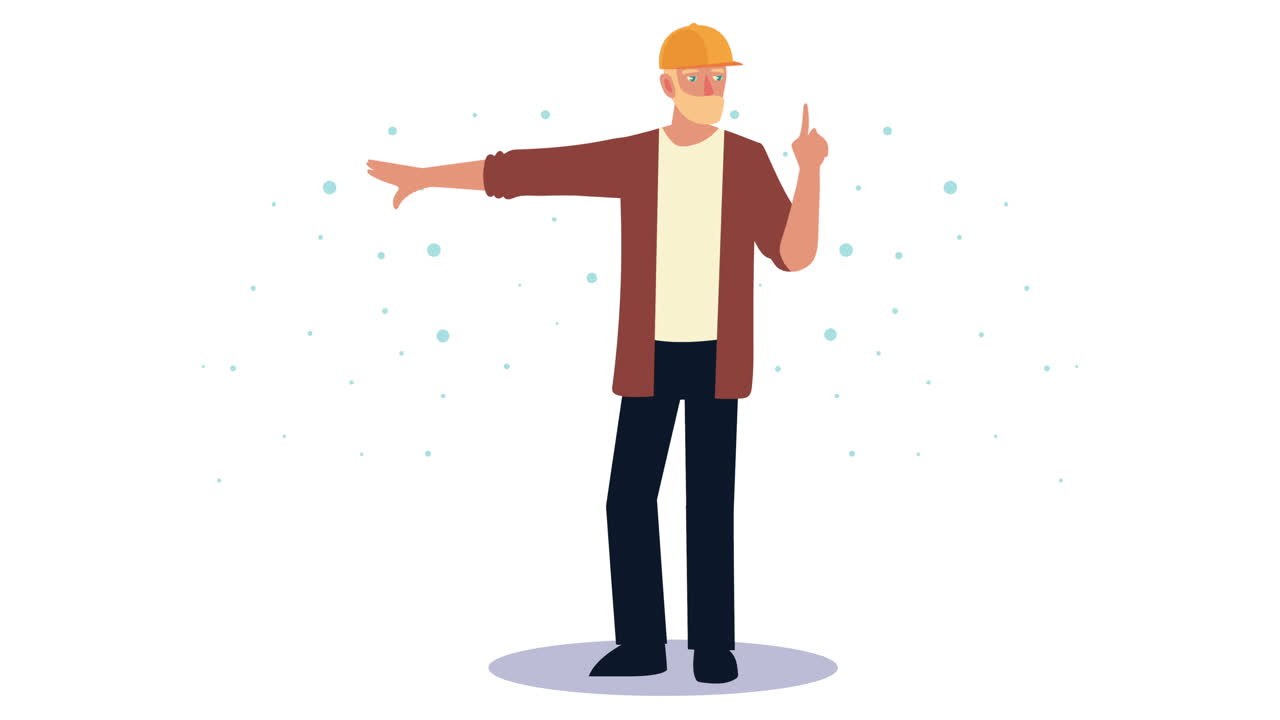 Male young architect professional character animation | Premium Stock ...
