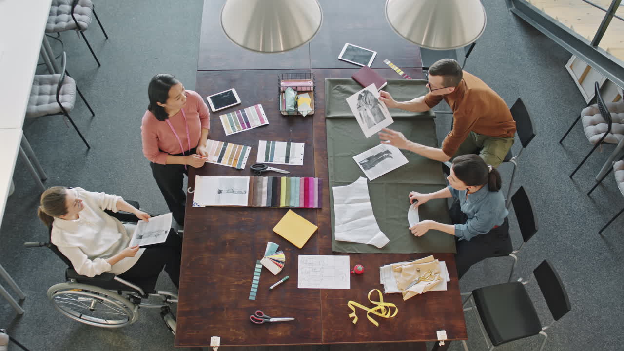 Time-Lapse of Fashion Designers Working on Garments