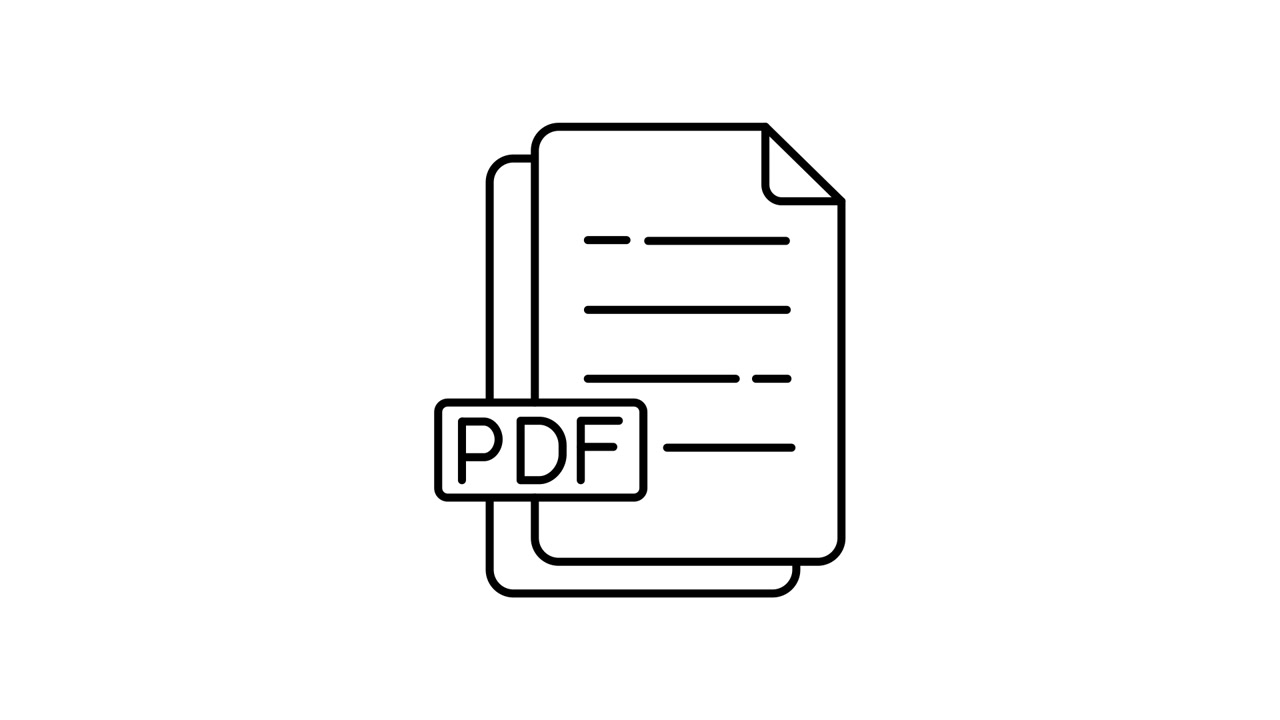 Animated Line Icon Showing Multiple PDF Documents