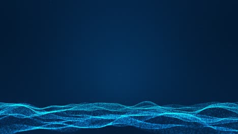 4k wave particle wireframe tunnel dark grid background light effect digital technology connection