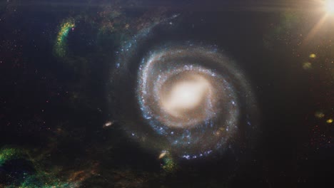 4k galaxy fly through milky way