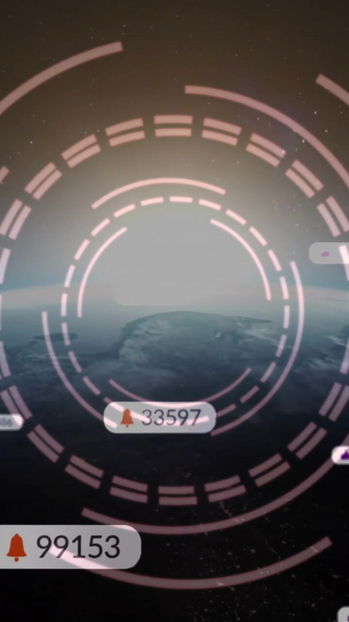 Digital notifications and data analytics animation over view of Earth from space