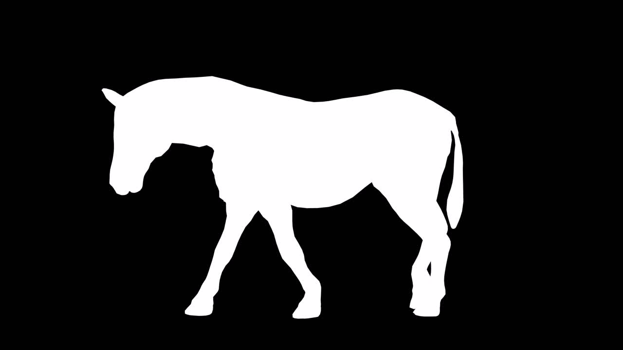 A zebra walking on black background with alpha channel included at the end of the video, 3D animation, side view, animated animals, seamless loop animation