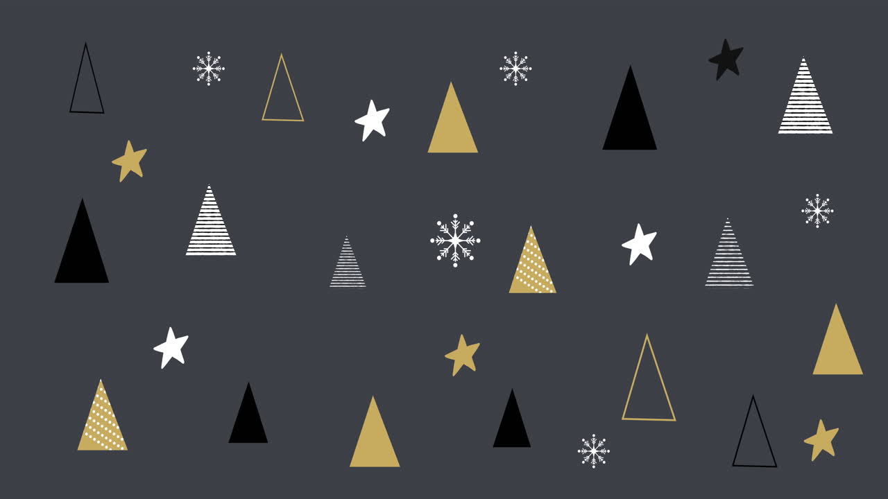 múltiples árboles de navidad y estrellas contra un fondo gris