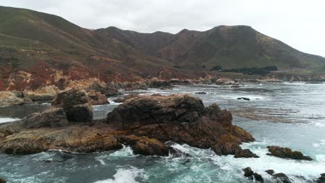 Vista-Aérea-De-Big-Sur-Coast-High-Way-1-Cerca-De-Monterrey-California