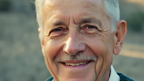 happy elderly man smiling