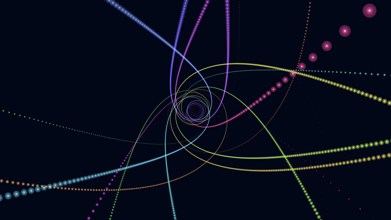 선과 점의 활기찬 나선형