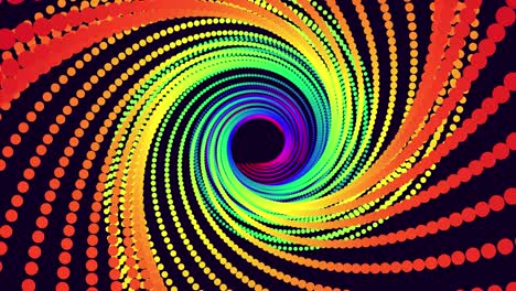 3d abstracto bg con partículas de brillo. partículas o puntos con luz de neón, forman la superficie de un objeto 3d como un túnel. diseño de movimiento creativo brillante bg. luma mate como canal alfa.