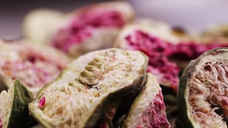 close-up of dried fig slices