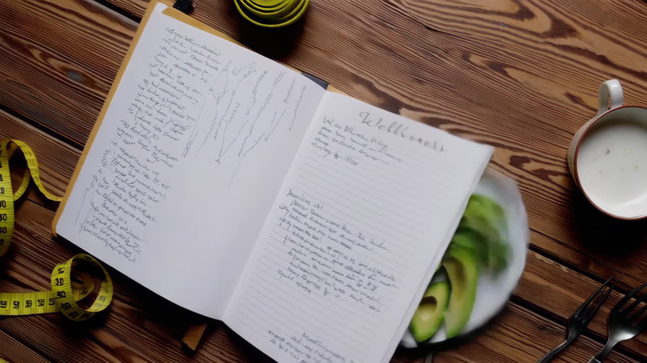 Wellness Journal and Avocado