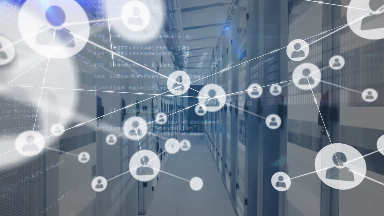 연결 네트워크의 애니메이션과 서버  ⁇ 을 통한 데이터 처리