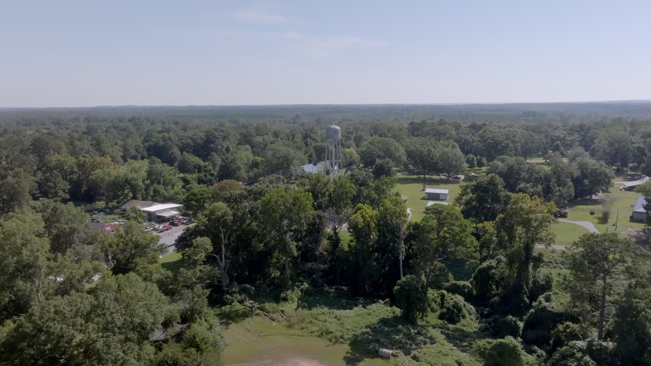 Coffeeville, Alabama in estate con video drone in ascesa.