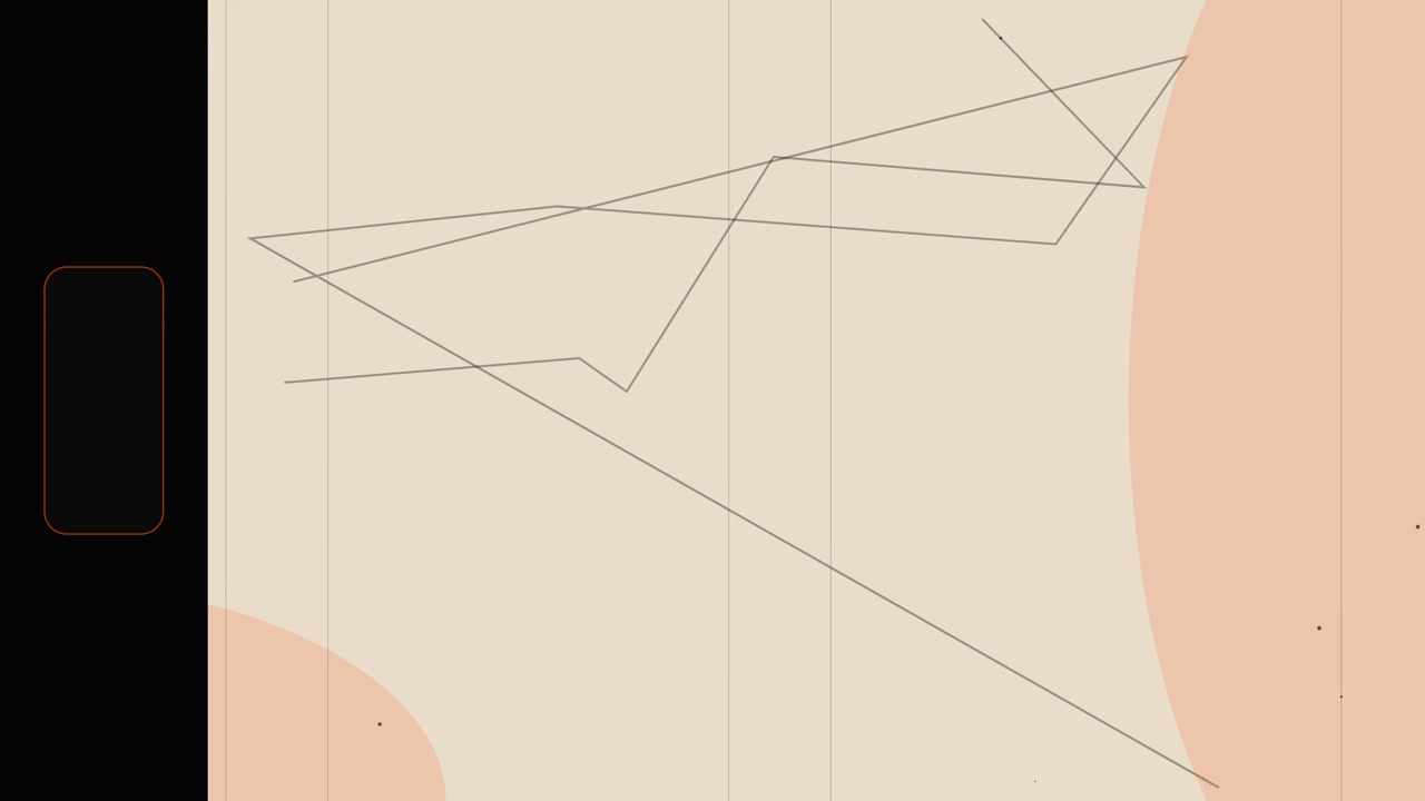 Abstract Minimalist Animation with Geometric Lines and Soft Shapes