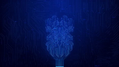 digital circuit grid illuminated binary number pattern symbolizing flow of data futuristic ai