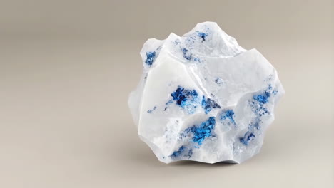 abstract white and blue mineral formation