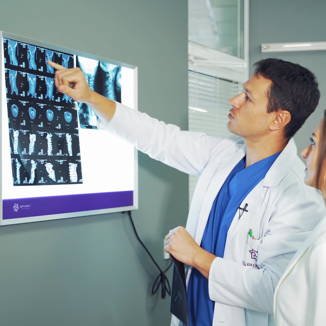 Doctor examining radiography