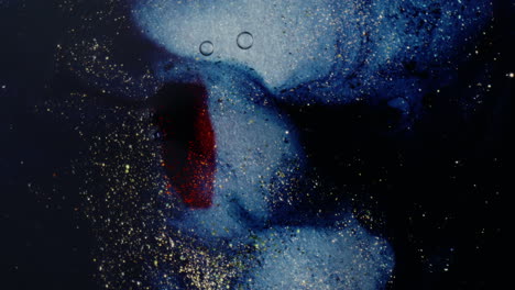 Abstract Liquid Art: Cosmic Nebula