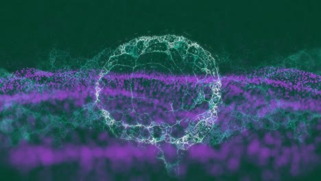 animación del cerebro y las manchas en fondo negro