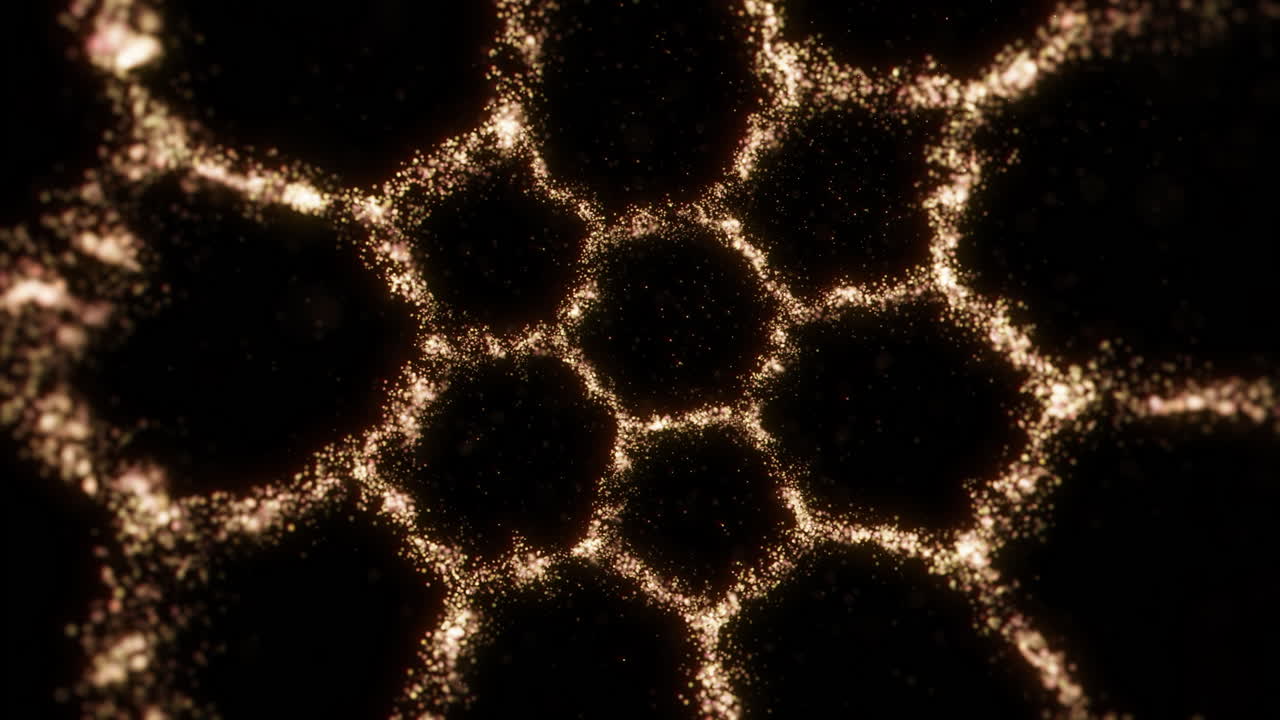 금 입자의 움직임은 의 형태로 내부로 이동합니다.
