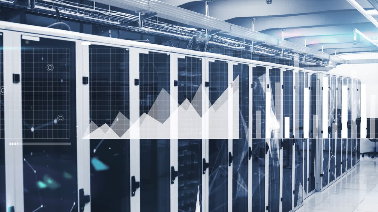animación de las estadísticas y procesamiento de datos a través de servidores informáticos
