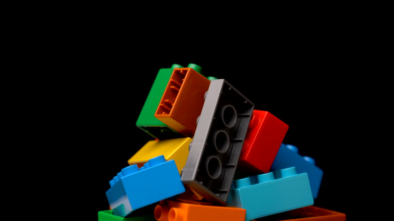 imágenes movimiento constructor de plástico colorido girar textura de fondo