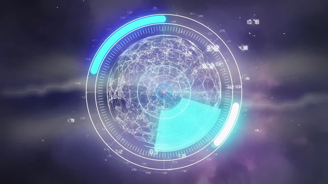 Animation of scope with connection and data processing