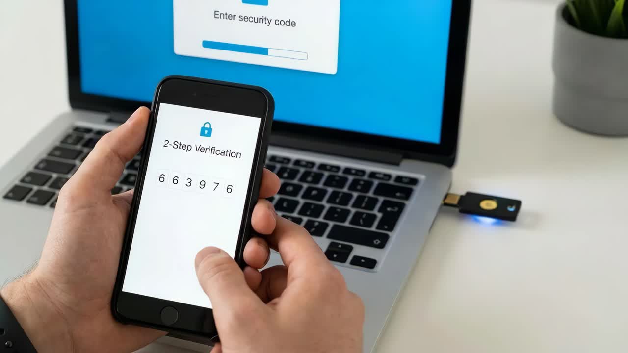 Two-Factor Authentication on Laptop and Smartphone