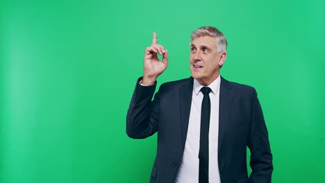 Idea,-green-screen-and-businessman-thinking