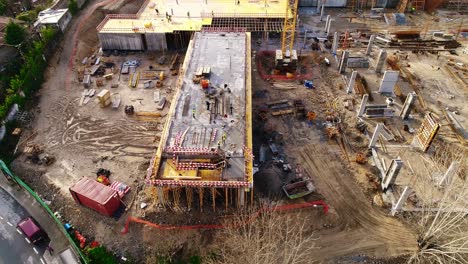 Construction-Crane-and-Workers-Top-View