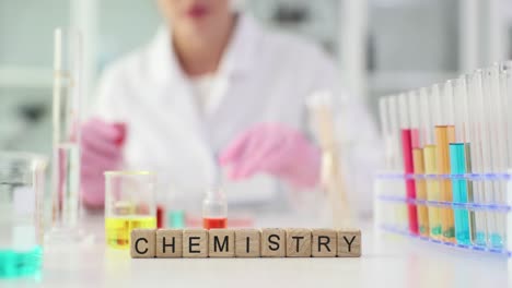 chemistry experiment in lab