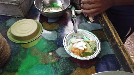 comida popular y famosa de la calle de la india y el sureste asiático