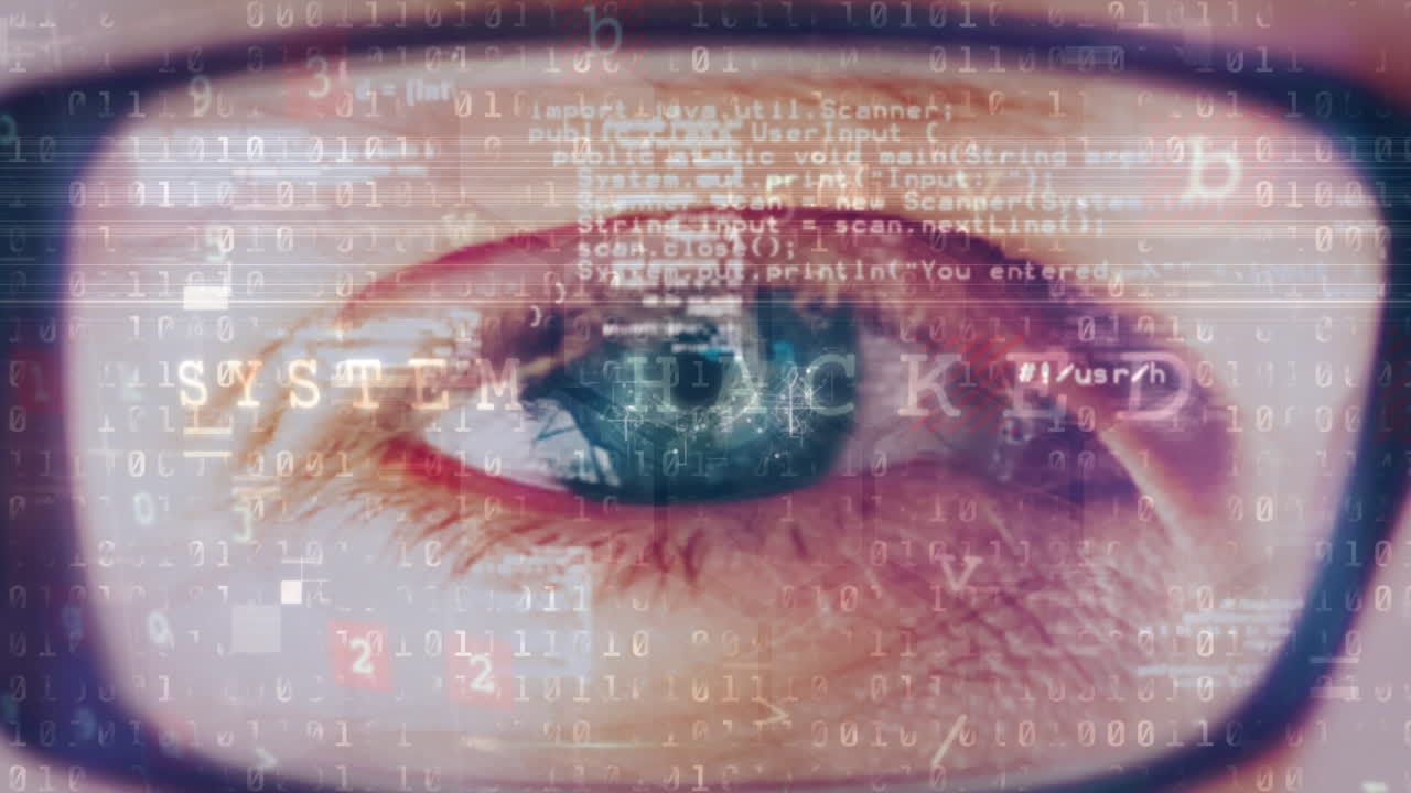 animación del procesamiento de datos sobre el ojo