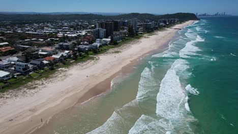 palm beach - southern gold coast, queensland, qld - australia - drone shot