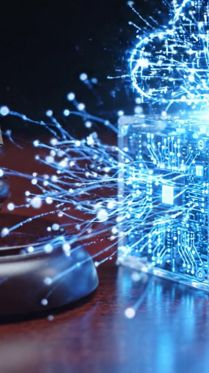 Exploring the Intersection of Law and Technology: A Gavel Beside a Glowing Circuitry Cube as a Symbol of Modern Justice and Digital Innovation