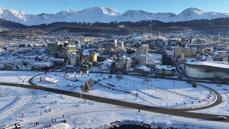 ushuaia skyline at ushuaia in tierra del fuego argentina