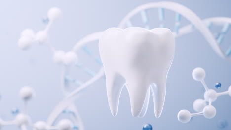 tooth and biological concept background, 3d rendering.