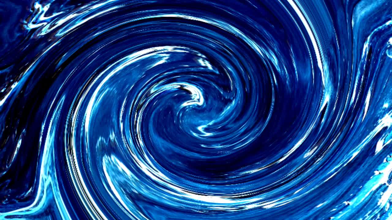 아름다운 다채로운 프랙탈 라인 독특한 파란색 소용돌이 패턴 운동 배경.
