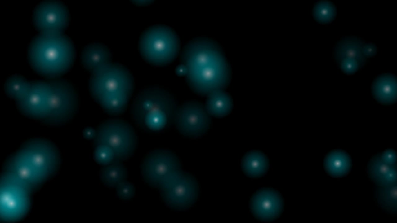 Abstract Motion Background with Floating Teal Glowing Orbs