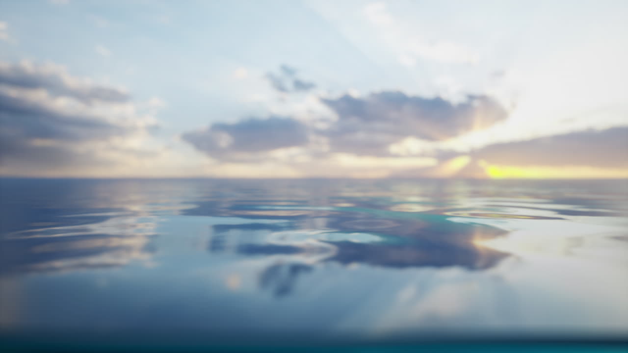 바다 위에 해가 지는 것