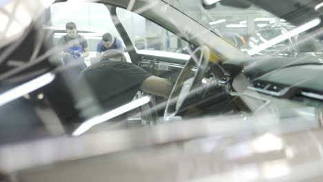 car door repair in a manufacturing facility