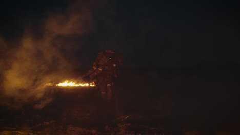 nighttime fire rescue