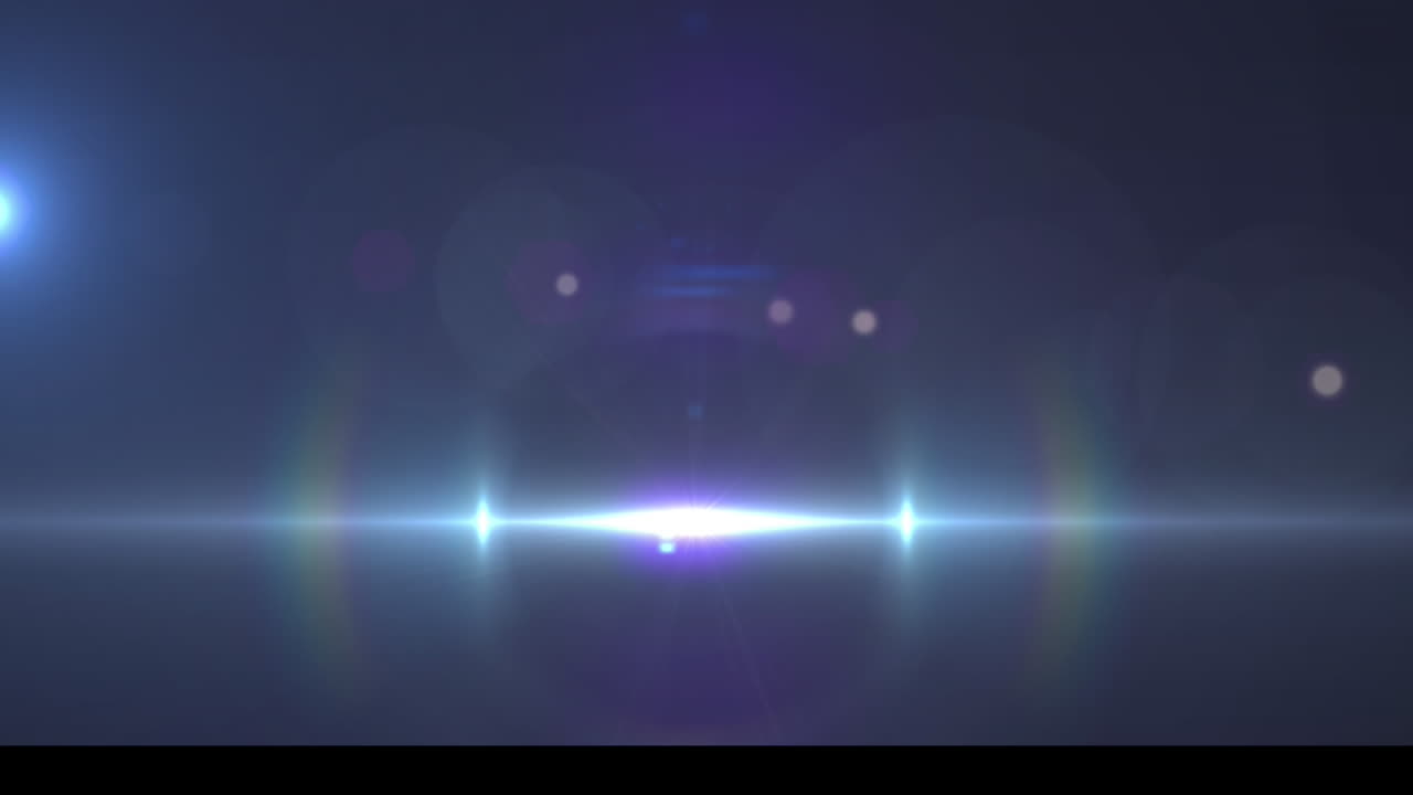 animación de luces brillantes que se mueven sobre un fondo azul