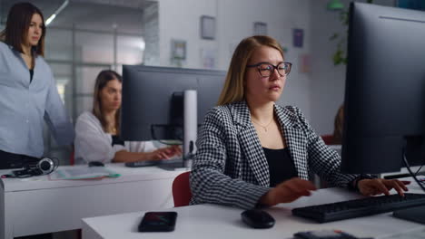 women working in a modern office setting
