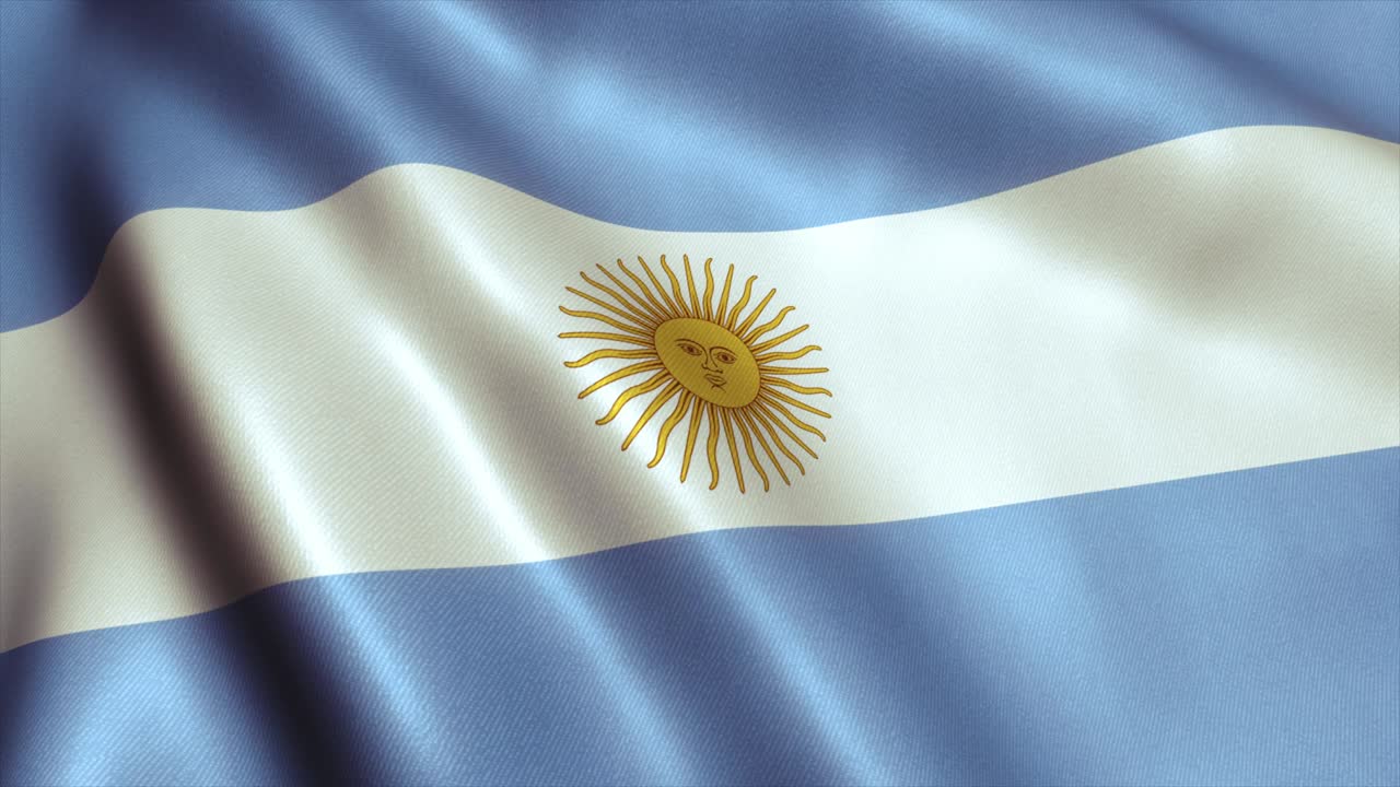 video de la bandera argentina en bucle - 4k