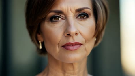 retrato de cerca de una mujer confiada
