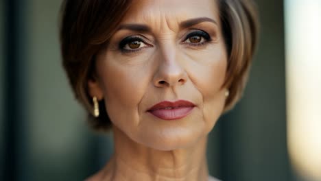 close up portrait of a confident woman