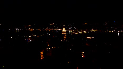 istanbul galata tower and bridge aerial view