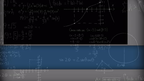 animation of mathematical equations over board