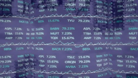 Animation-Der-Datenverarbeitung-An-Der-Börse-Vor-Dem-Hintergrund-Einer-Luftaufnahme-Des-Stadtbildes-Mit-Schatteneffekt